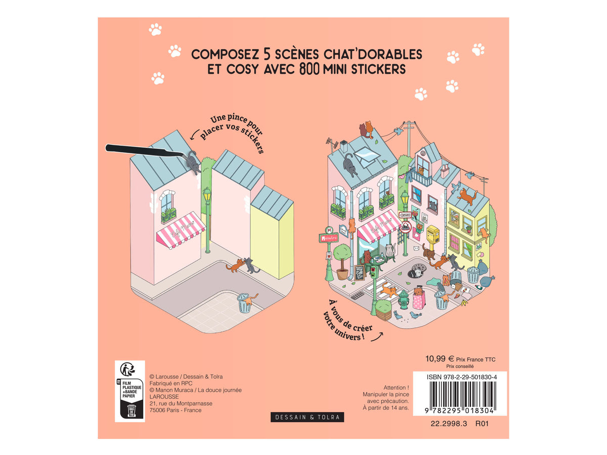 achat Album avec 800 mini stickers - Bienvenue à Ronronland ! + une pince
