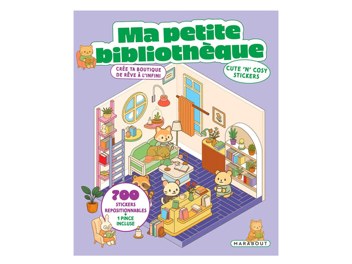 Achat Album de 700 stickers repositionnables - Ma petite bibliothèque  + 1 pince incluse