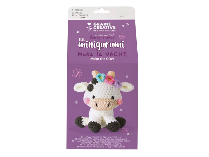 Achat Kit crochet Minigurumi Vache - Graine Créative
