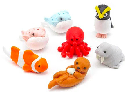Achat Gomme Individuelle - Animaux Marins 1 - Made in Japan (modèle aléatoire)