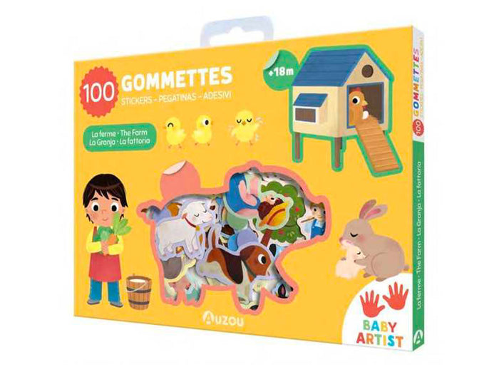 Achat Pochette de 100 gommettes - La Ferme - Auzou