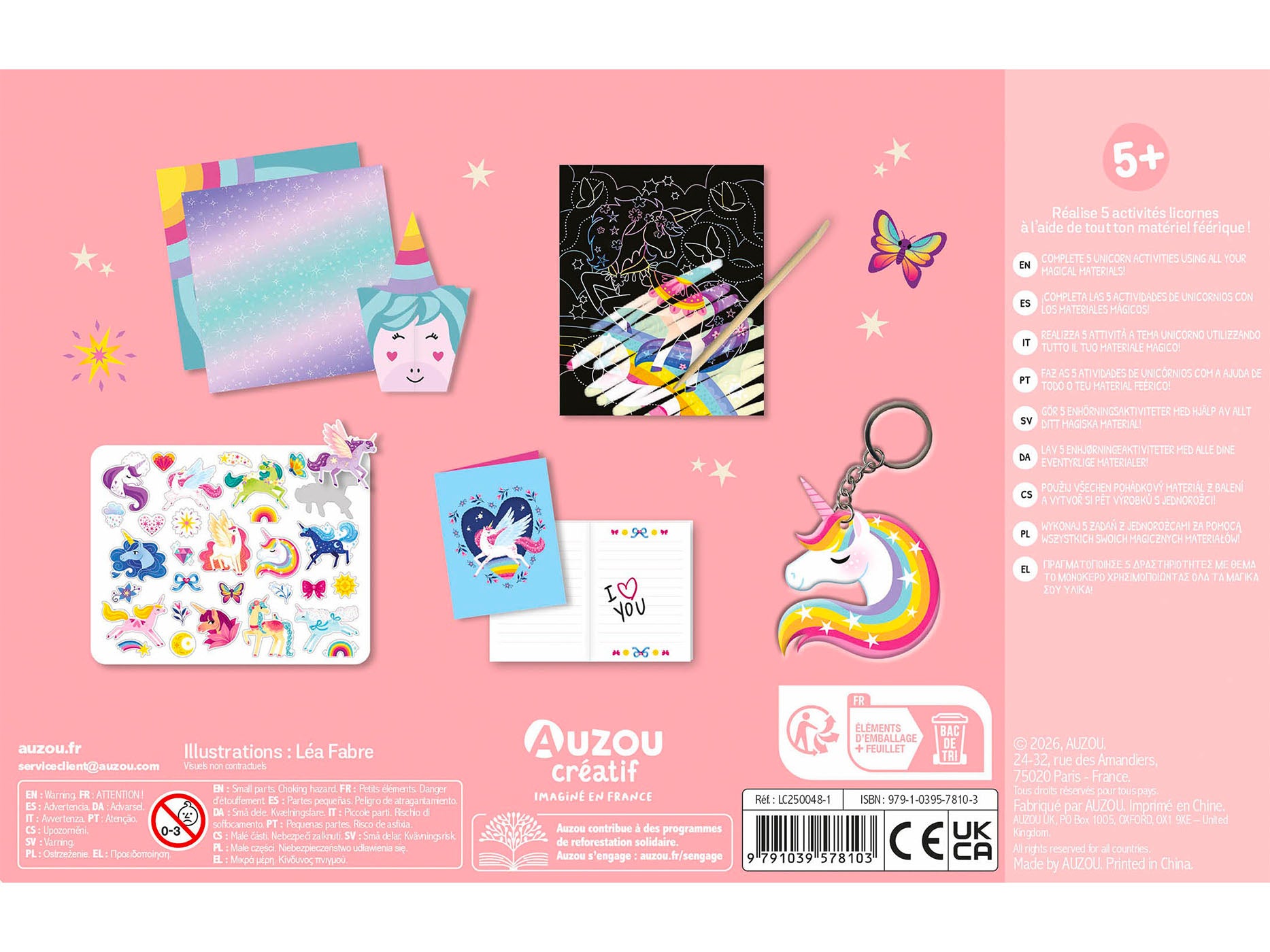 achat Activités 100% Licornes cartes à gratter - Auzou