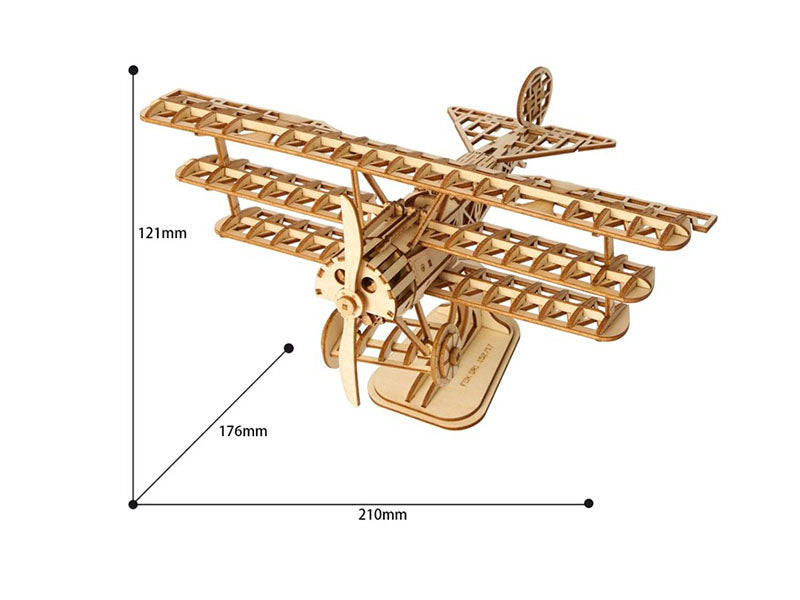 achat Maquette miniature Avion Bi-Plane - Robotime