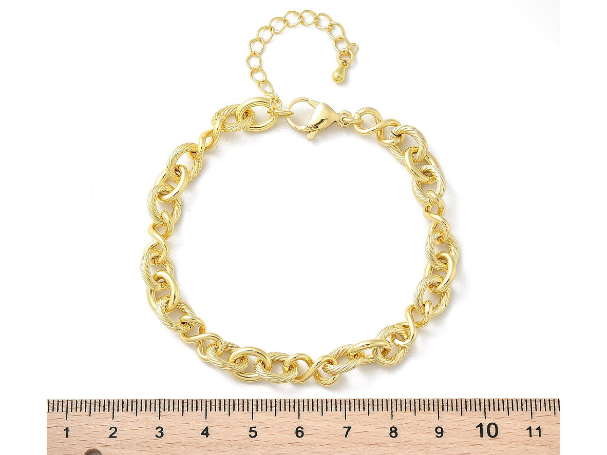 achat Bracelet chaîne maillons infini 20,6 cm - laiton doré à l’or fin