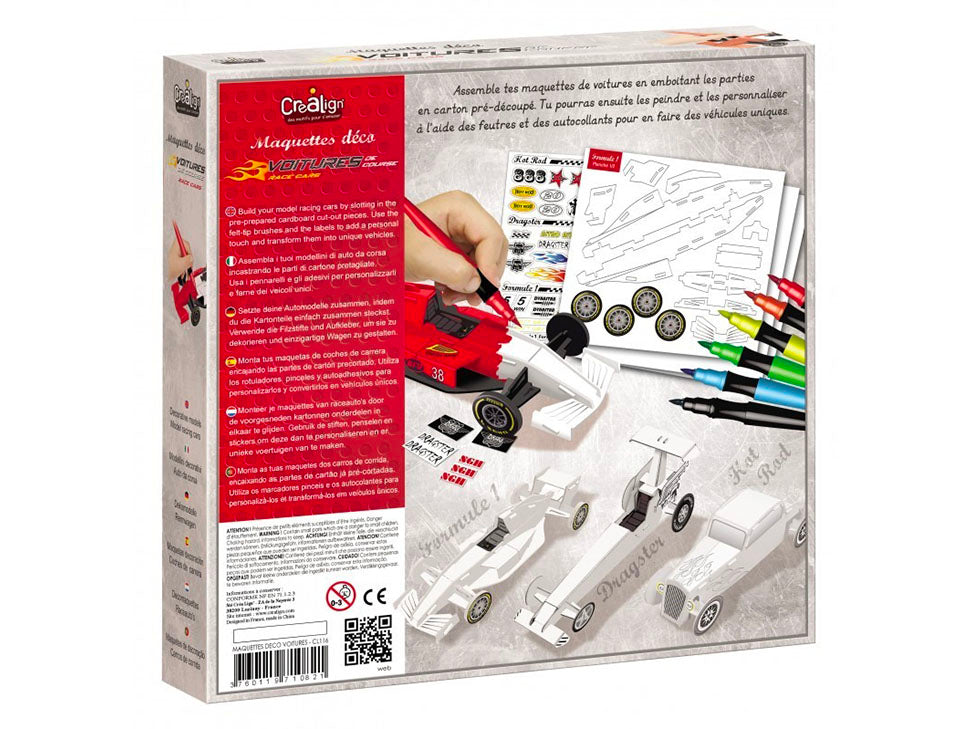 achat Maquettes déco "Voitures de course" - Créa'Lign