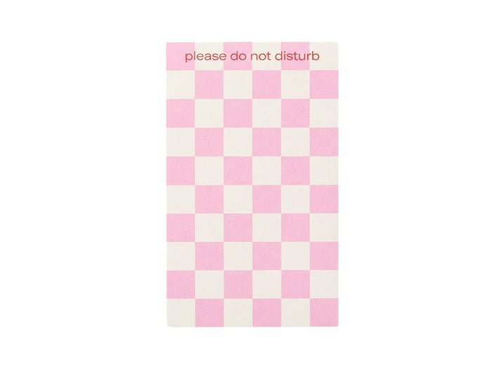 Achat Bloc mémo damier Do Not Disturb rose