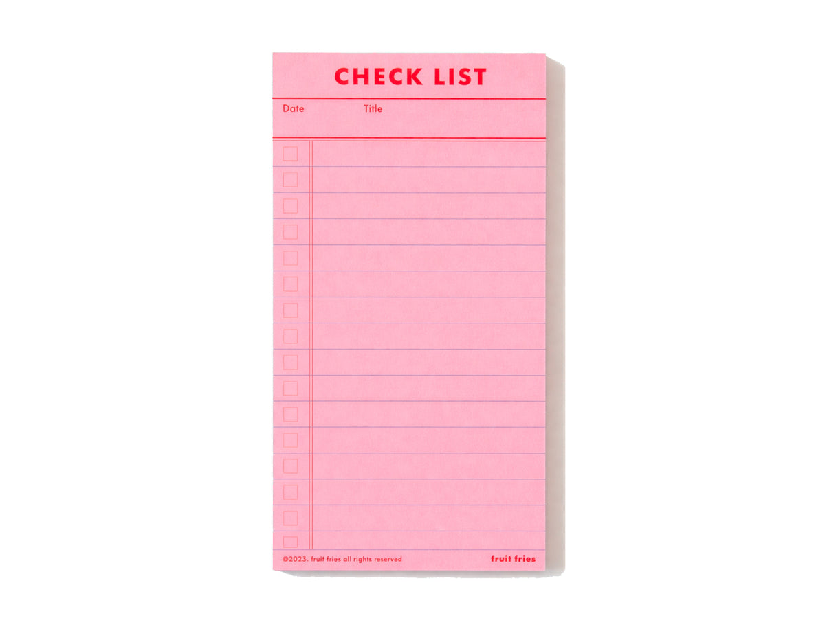 achat Check List Vintage rose - Fruit Fries Design Lab