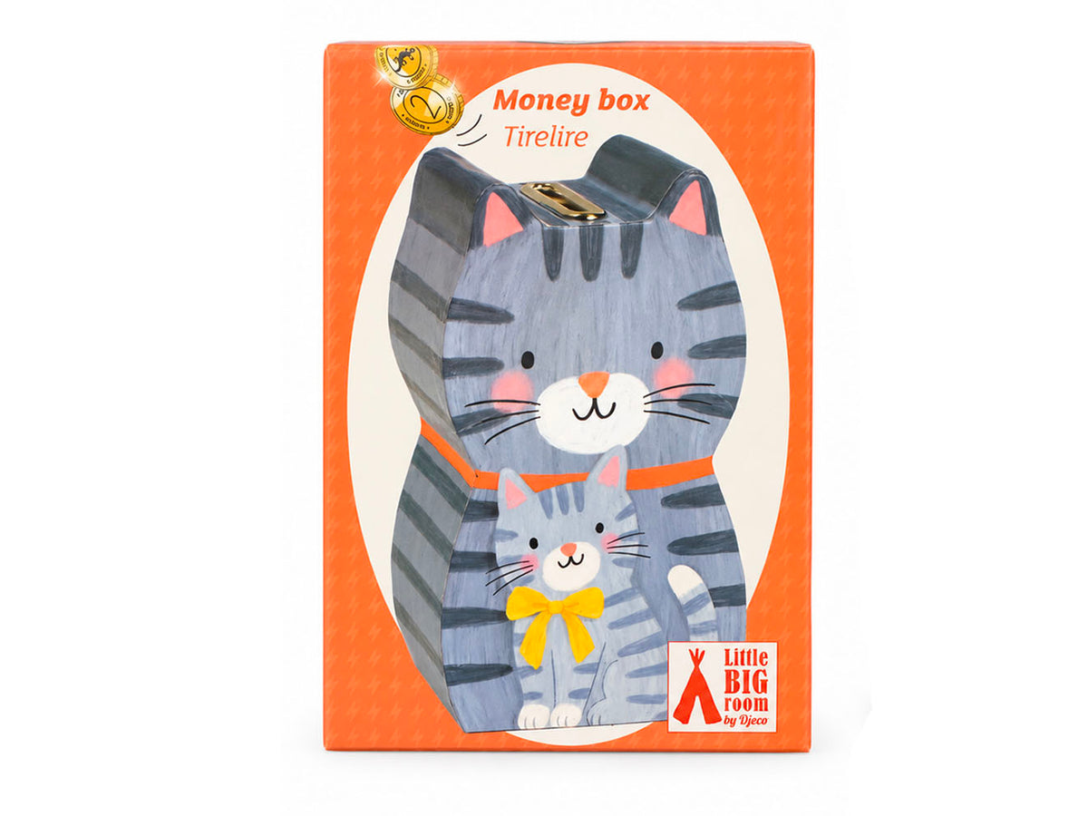 achat Tirelire en bois Chat - Djeco