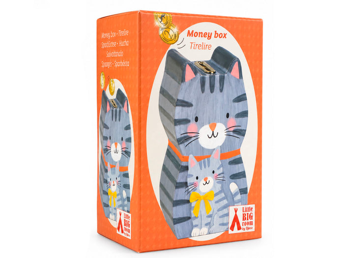 Achat Tirelire en bois Chat - Djeco