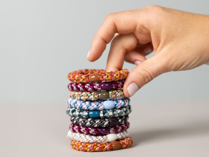 Achat Élastique cheveux Mix Marine Or Pailleté - Kknekki