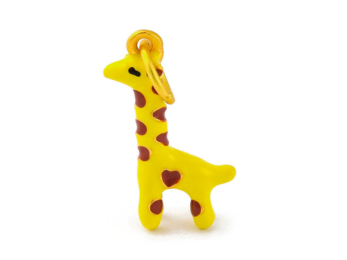 Achat Breloque girafe émail - doré