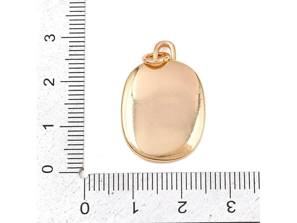 achat Breloque médaillon fleurs muguet rose pâle doré à l'or fin