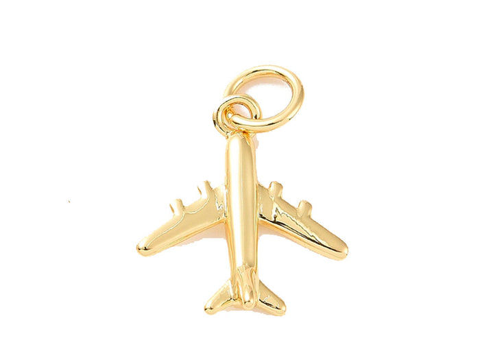 Achat Breloque Avion de ligne doré à l'or fin 18K
