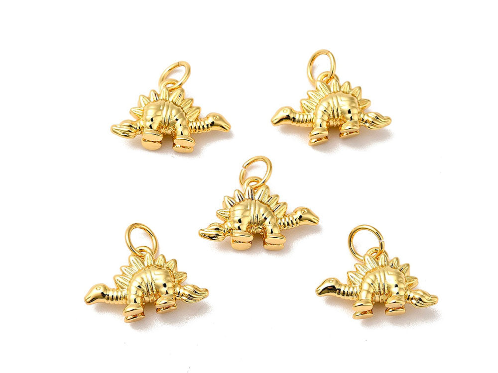 achat Breloque Dinosaure Stegosaure doré à l'or fin 18K