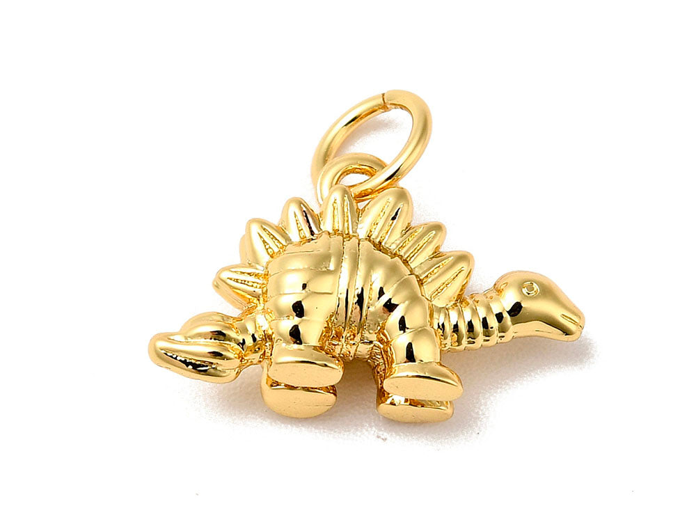 achat Breloque Dinosaure Stegosaure doré à l'or fin 18K