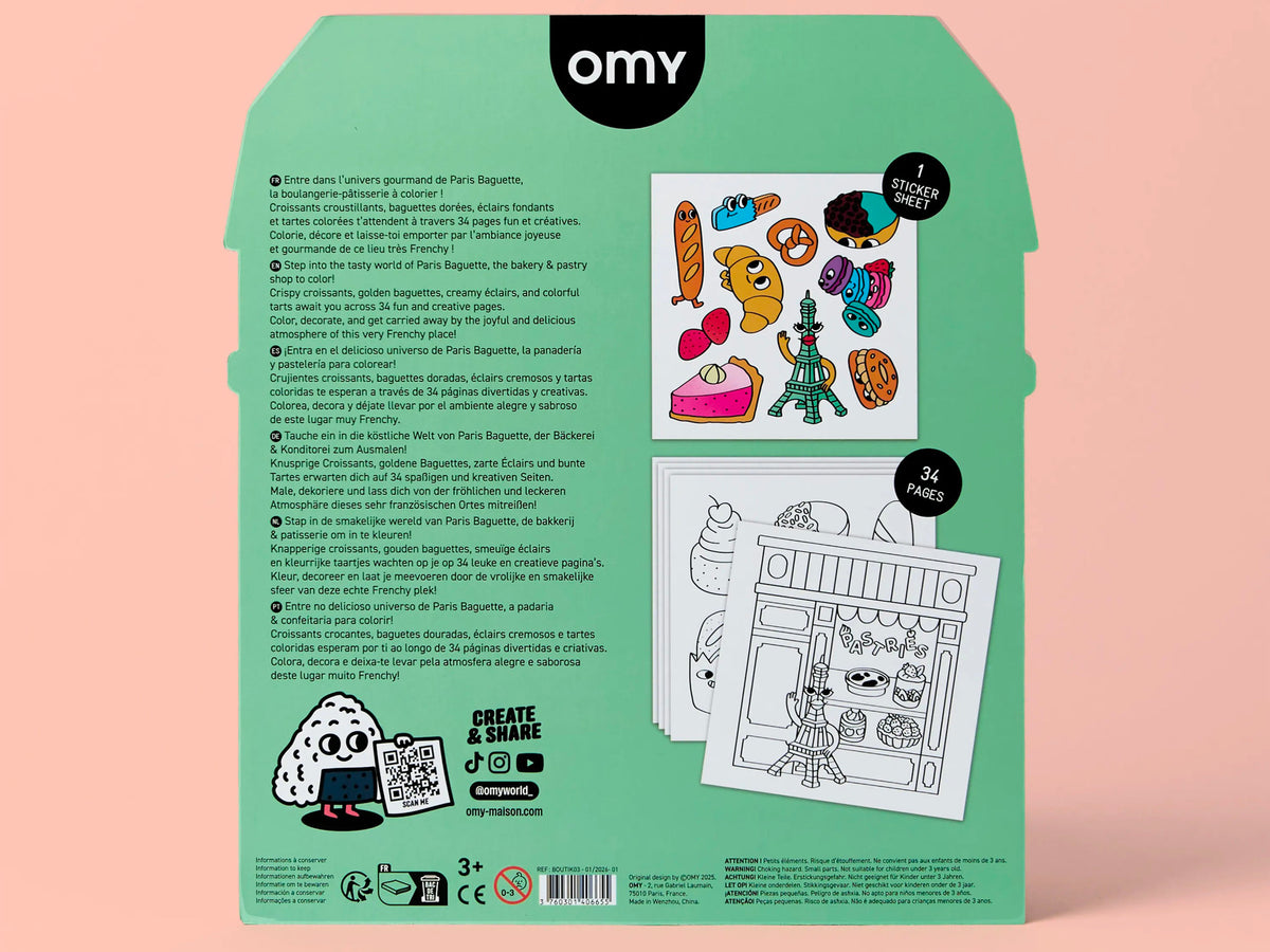 achat Cahier de coloriage Boutique - French Baguette - OMY