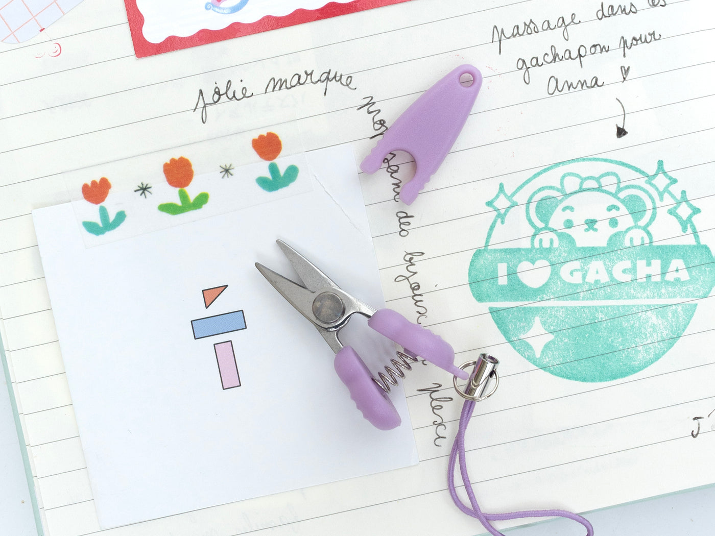 achat Mini-ciseaux avec dragonne, violet