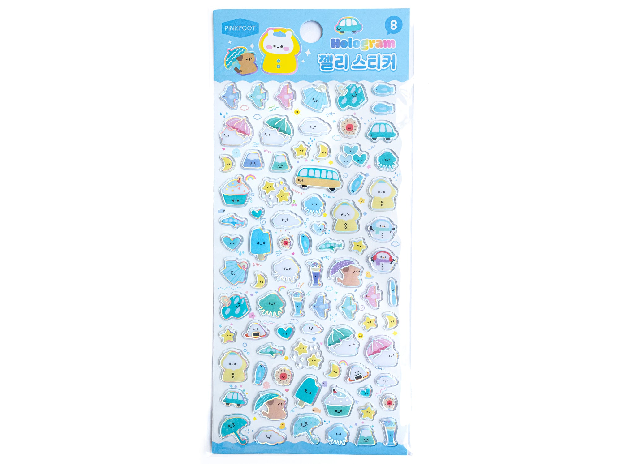 Achat Mini stickers épais coréens -  oiseau bleu