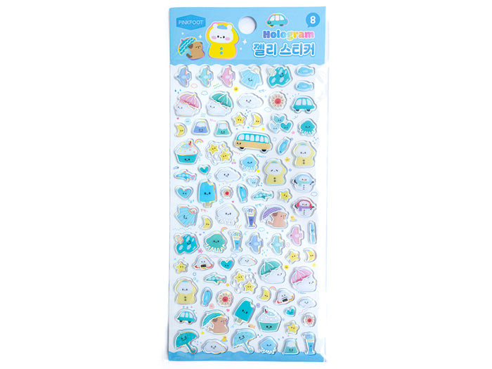 Achat Mini stickers épais coréens -  oiseau bleu