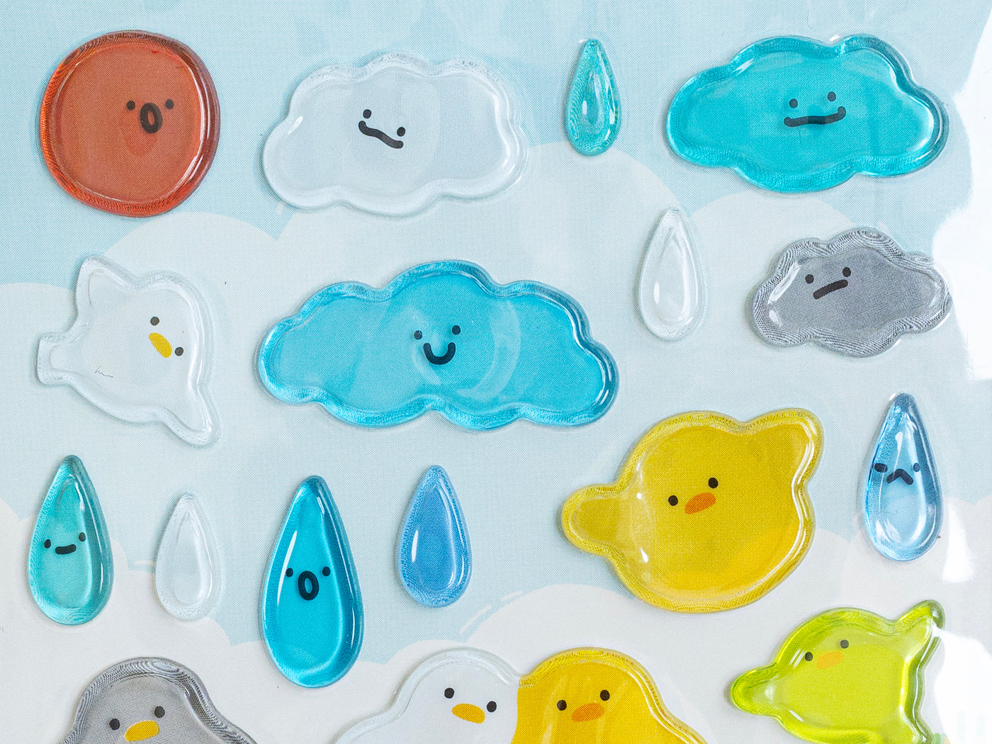 achat Stickers coréen vinyle épais - pluie