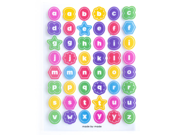 Achat Stickers lettres - formes géométriques multicolores