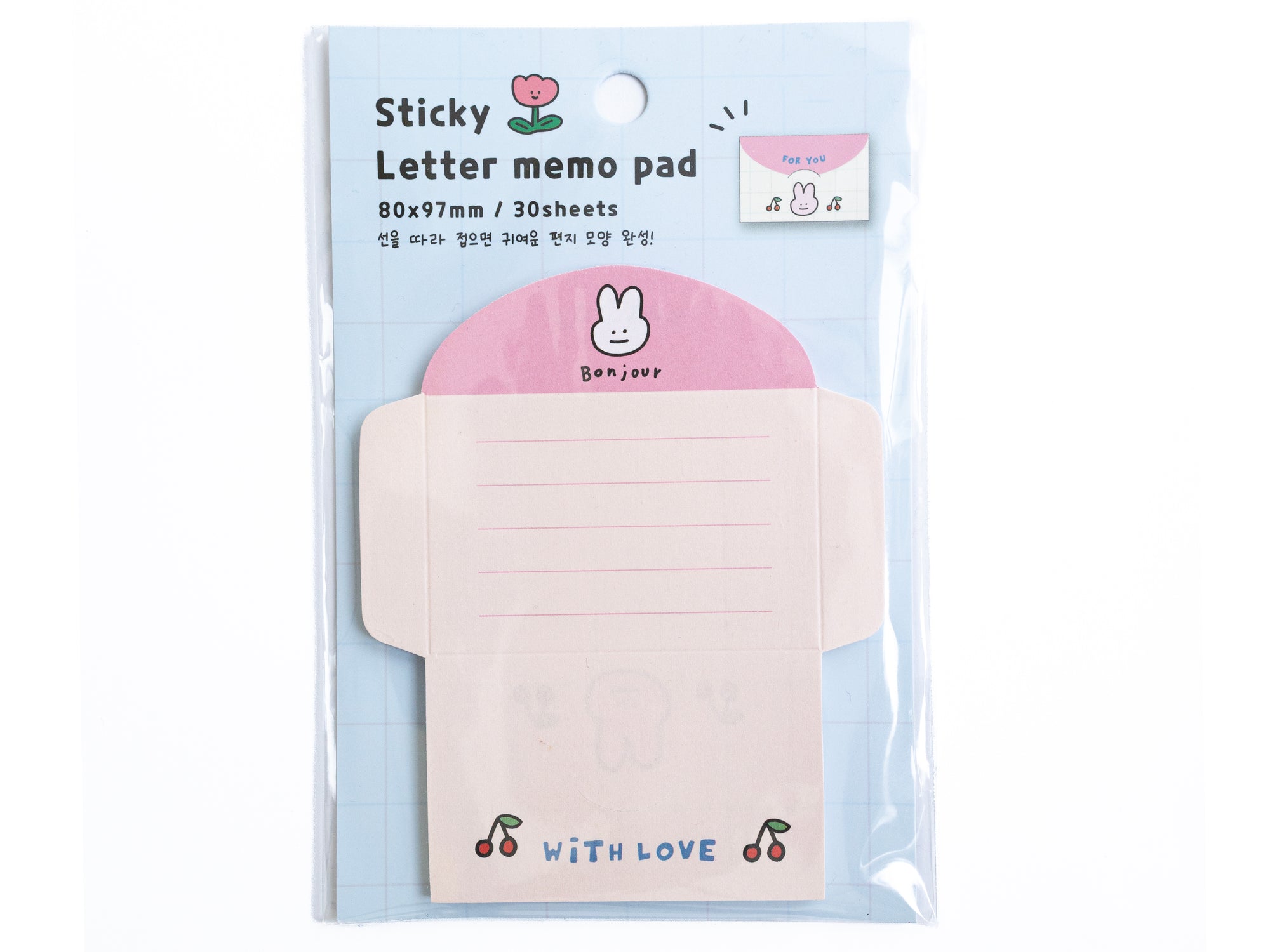 Achat Lot de 30 mini enveloppe - lapin rose et cerises