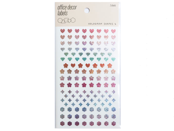 Achat 3 planches de stickers  - formes holographiques 2