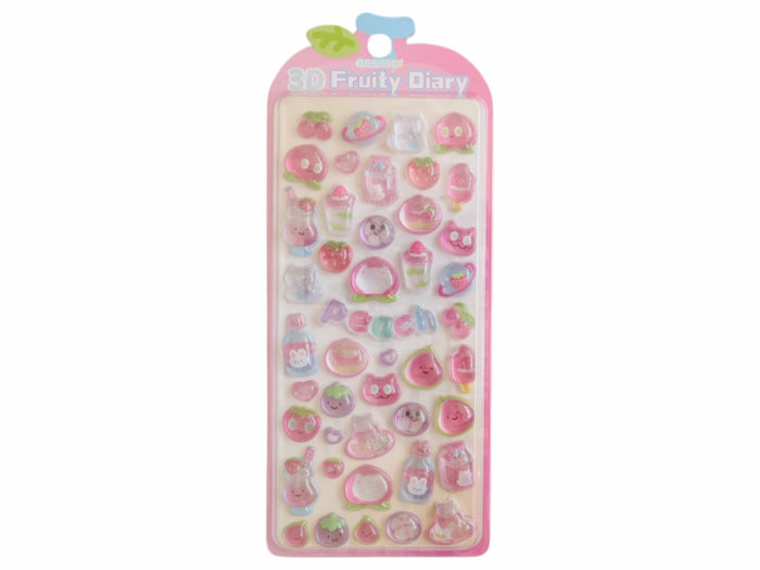 Achat Stickers 3D Fruity Diary - rose