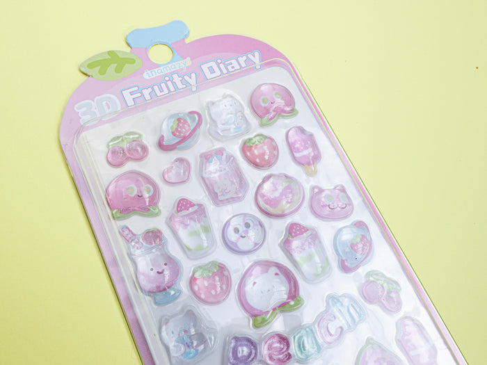 Achat Stickers 3D Fruity Diary - rose