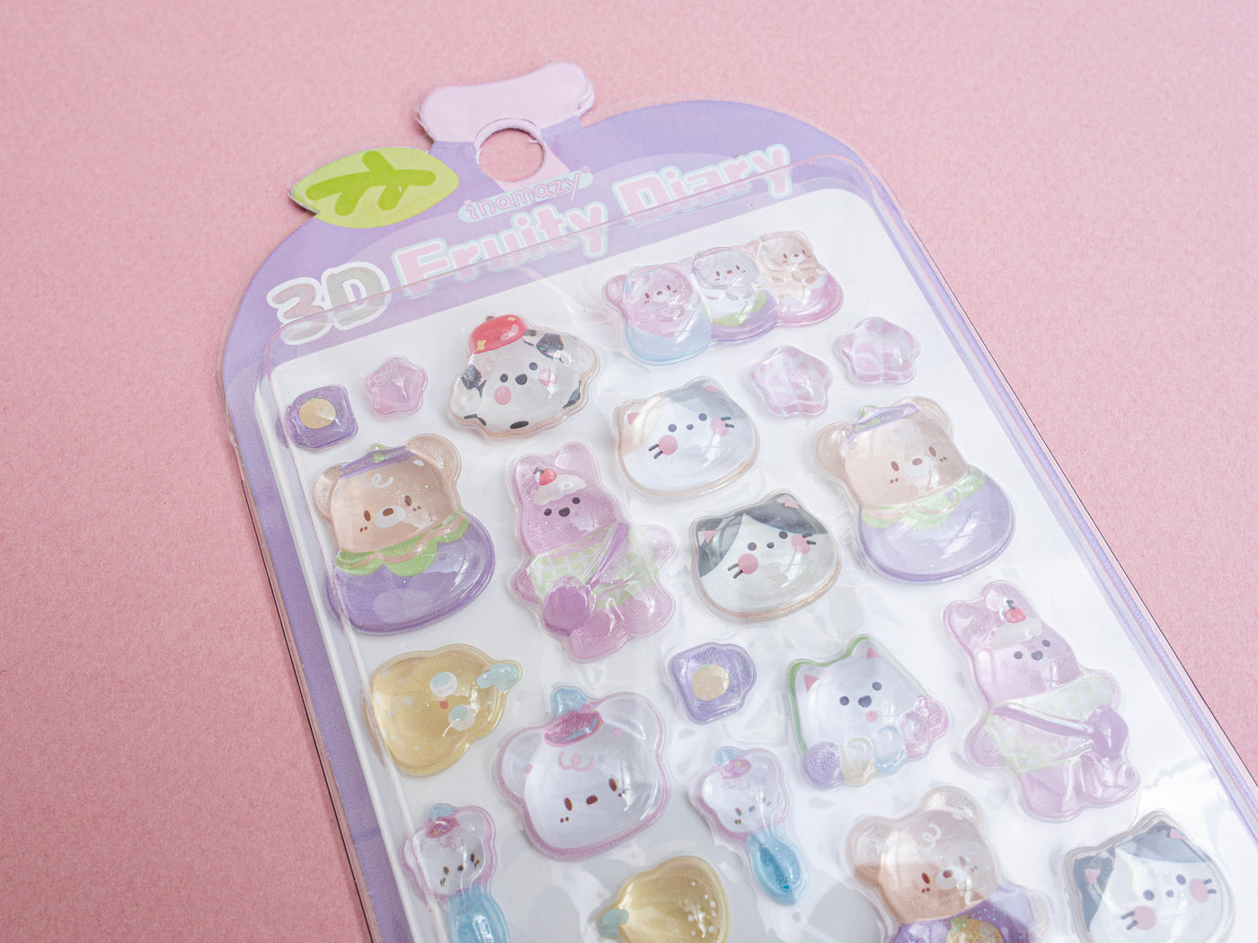 achat Stickers 3D Fruity Diary - mauve