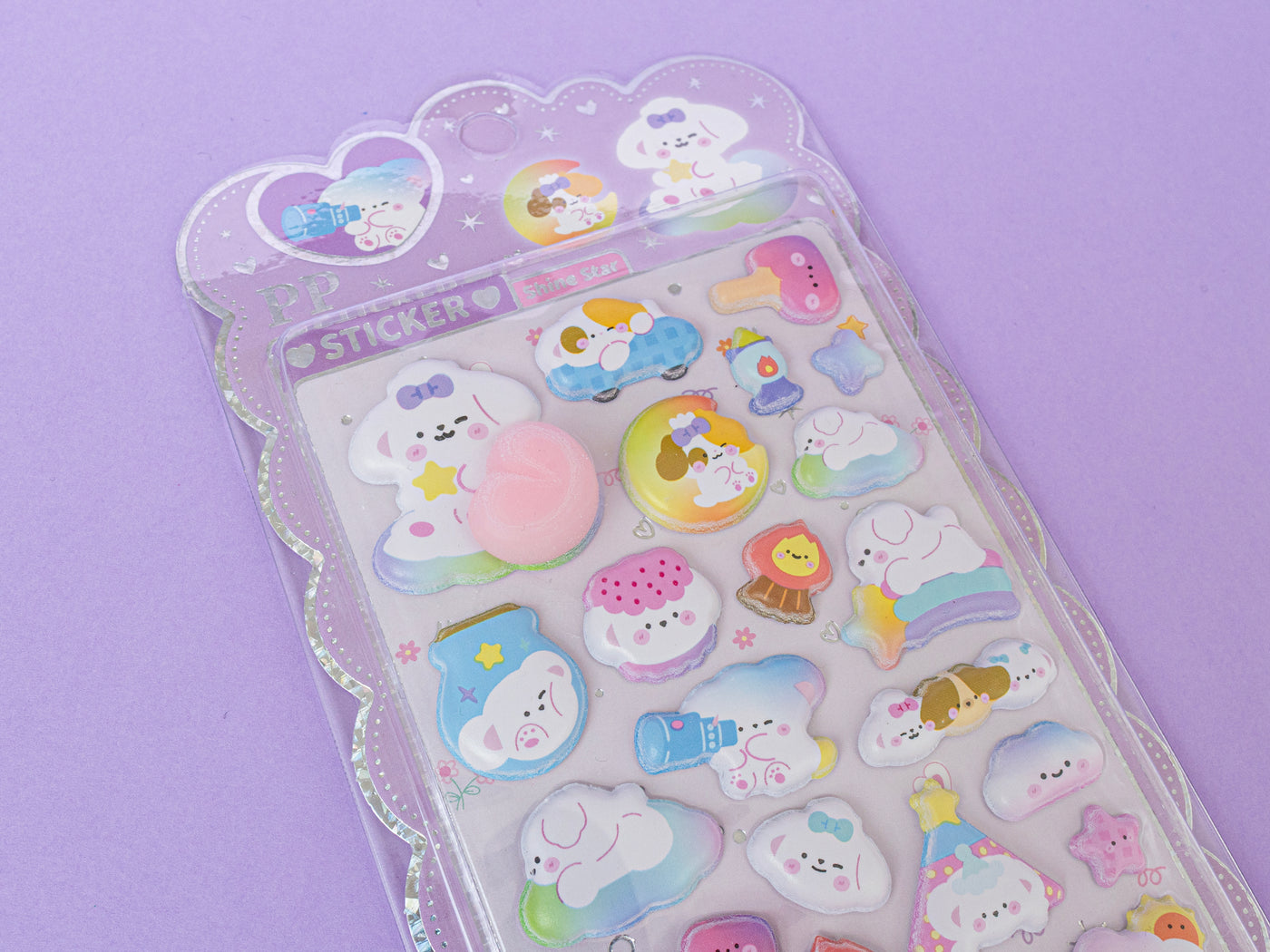 achat Stickers squishy Kawaii - Chien et étoile
