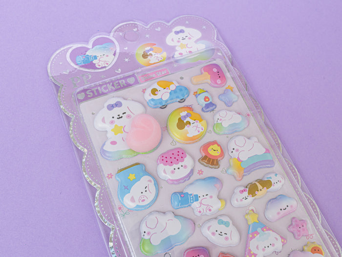 Achat Stickers squishy Kawaii - Chien et étoile