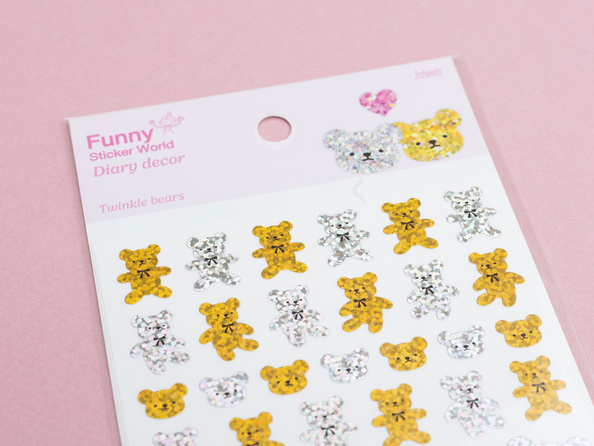 achat 3 planches de nounours vintage holographiques