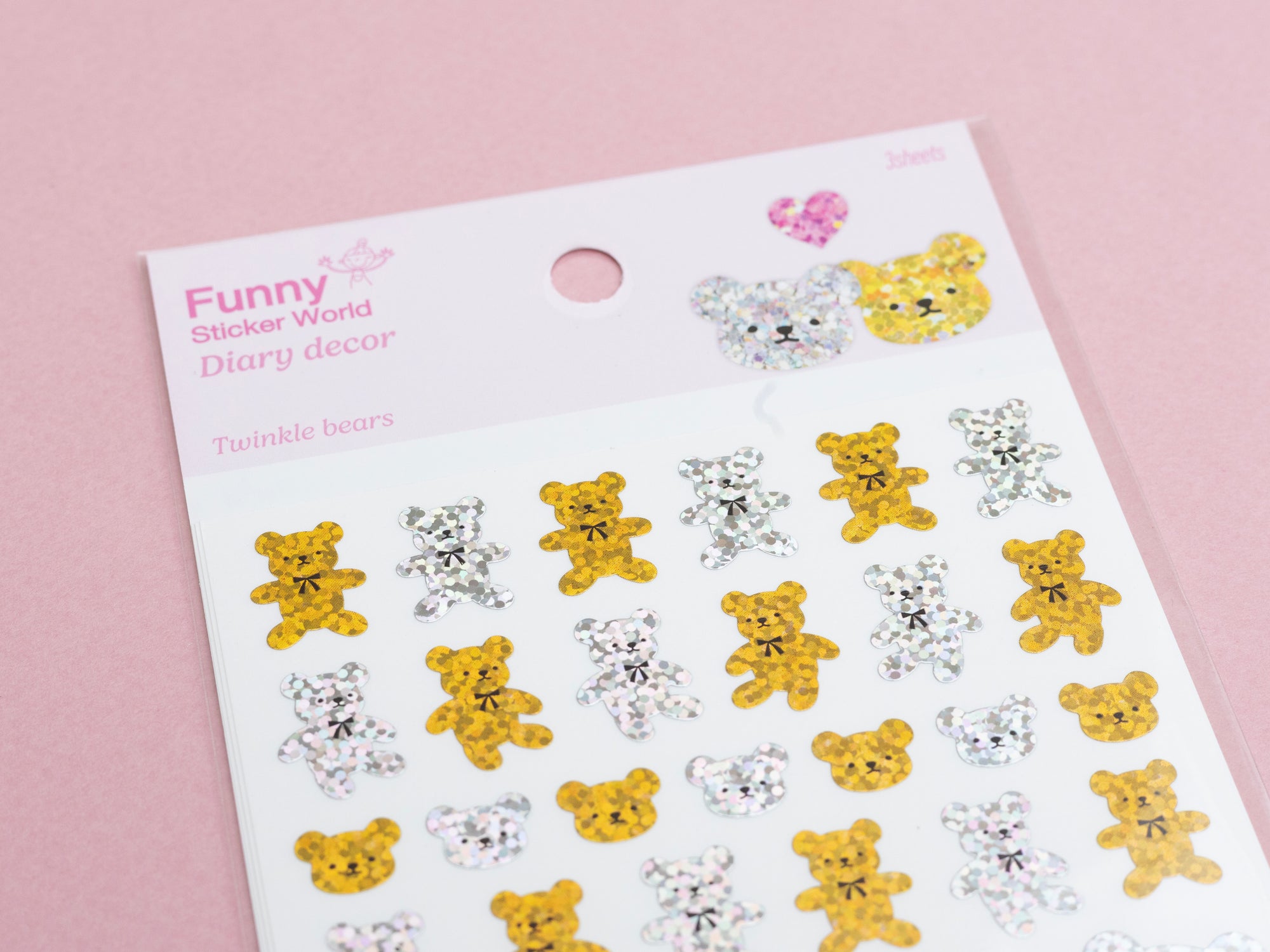 achat 3 planches de nounours vintage holographiques