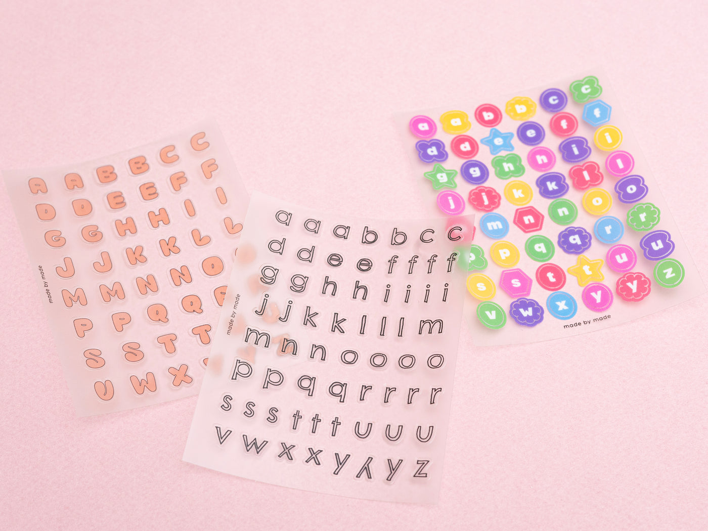 achat Stickers lettres - bubble rose