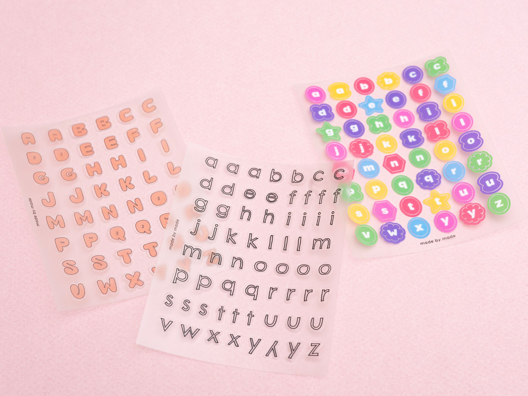 Achat Stickers lettres - formes géométriques multicolores