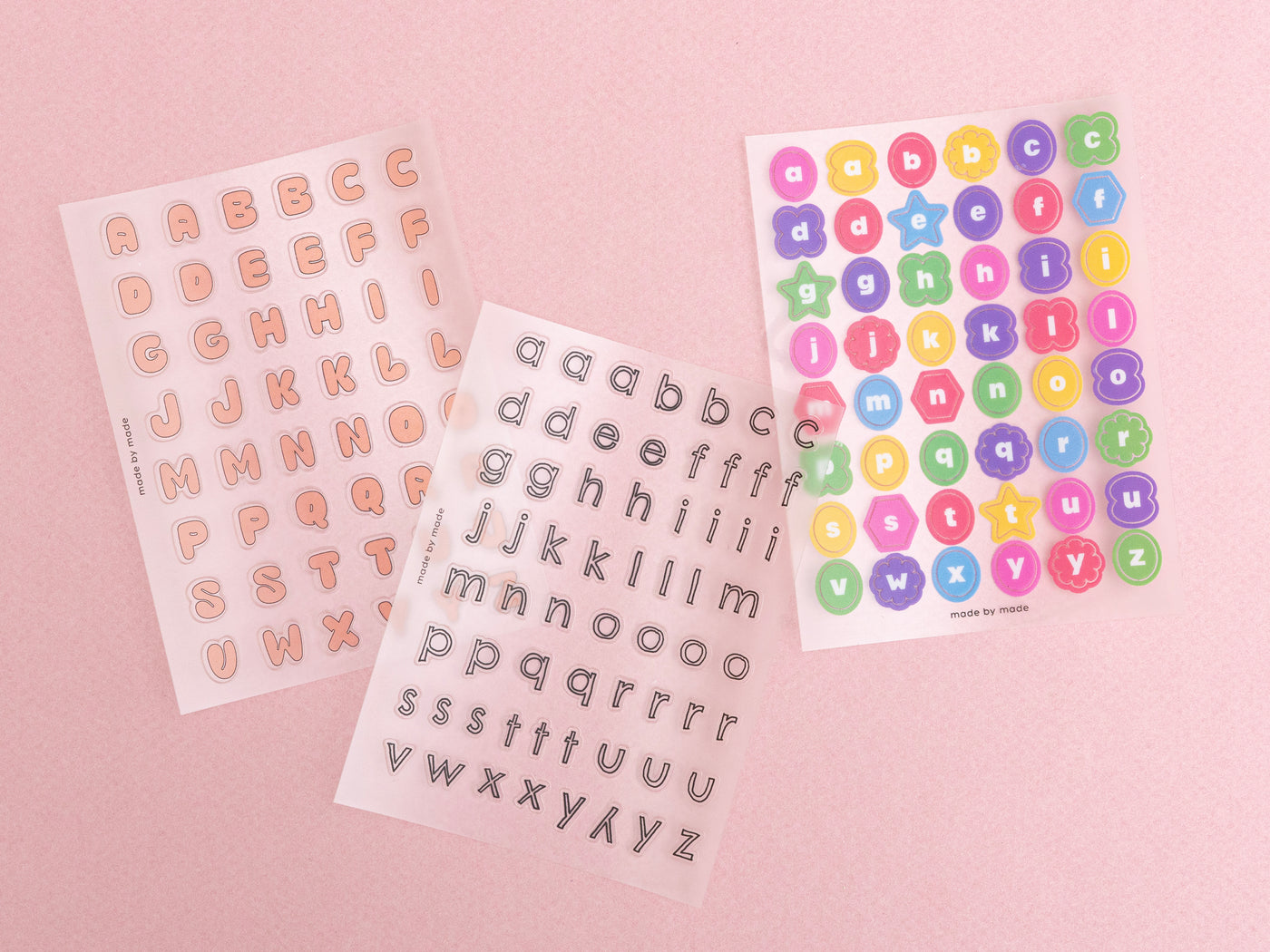 achat Stickers lettres - bubble rose