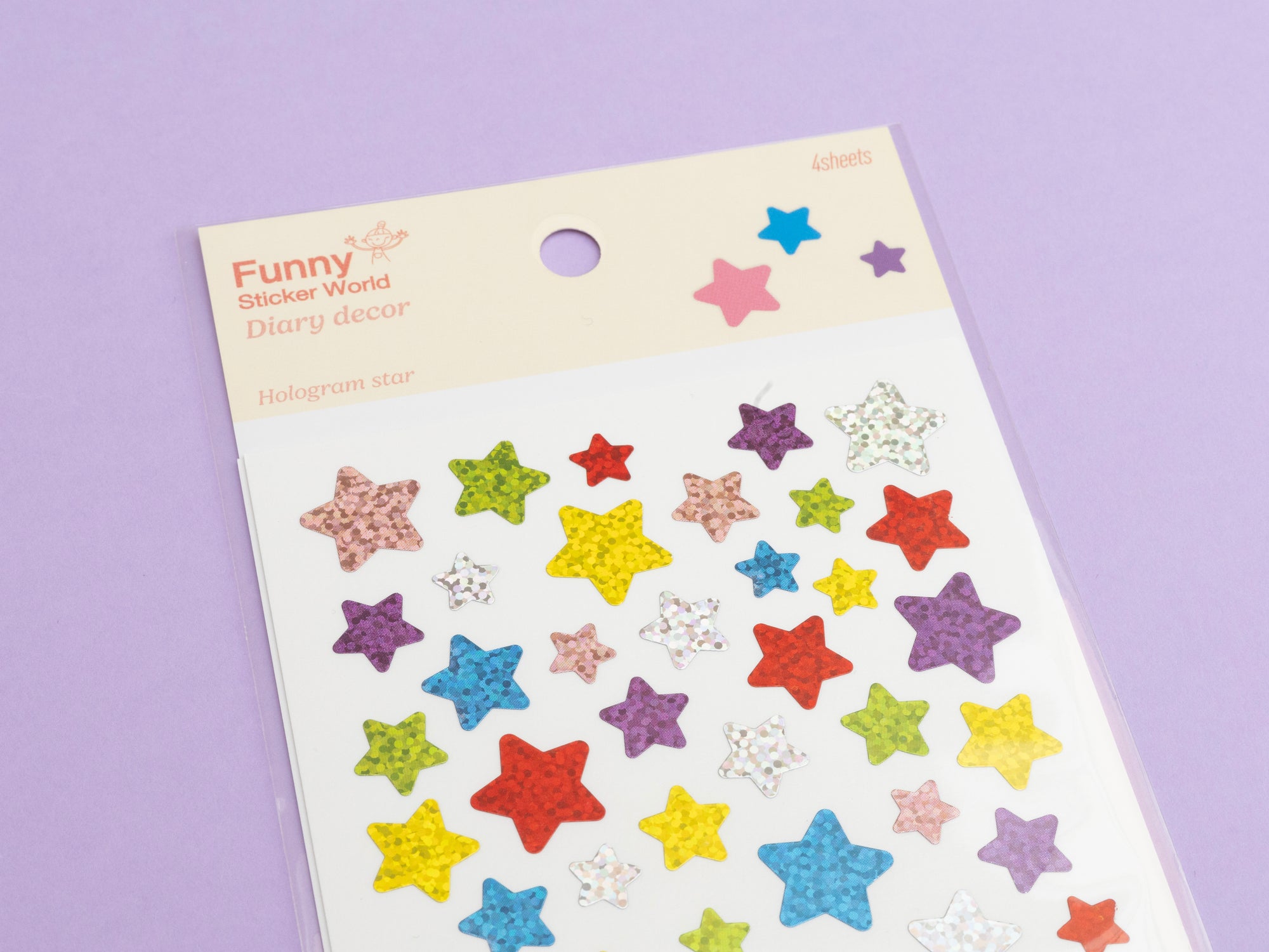 Achat 4 planches d'étoiles vintage holographiques