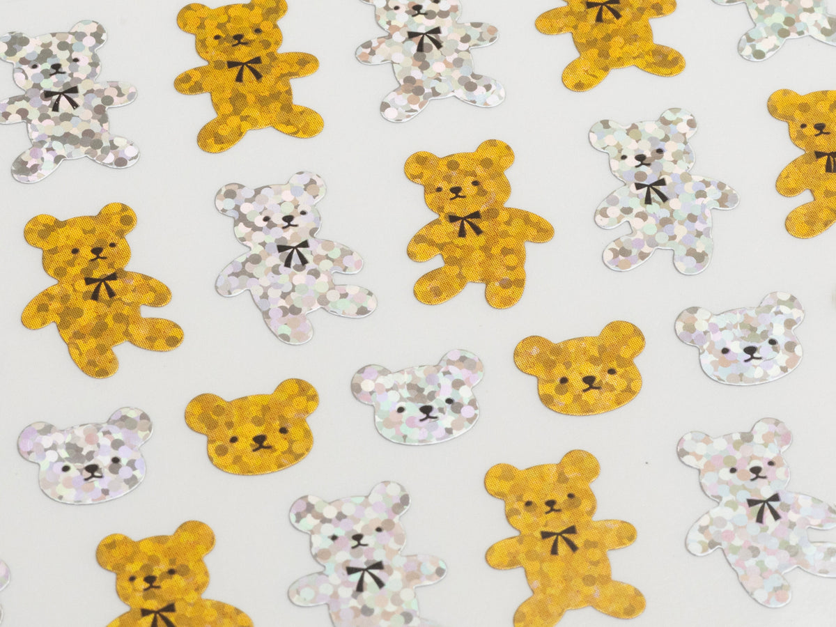 achat 3 planches de nounours vintage holographiques
