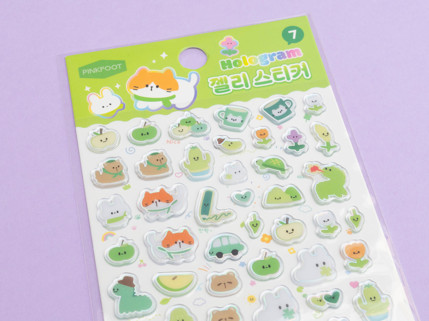 achat Mini stickers épais coréens - chat pomme
