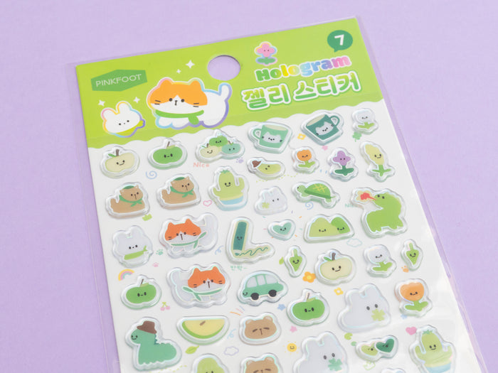 Achat Mini stickers épais coréens - chat pomme