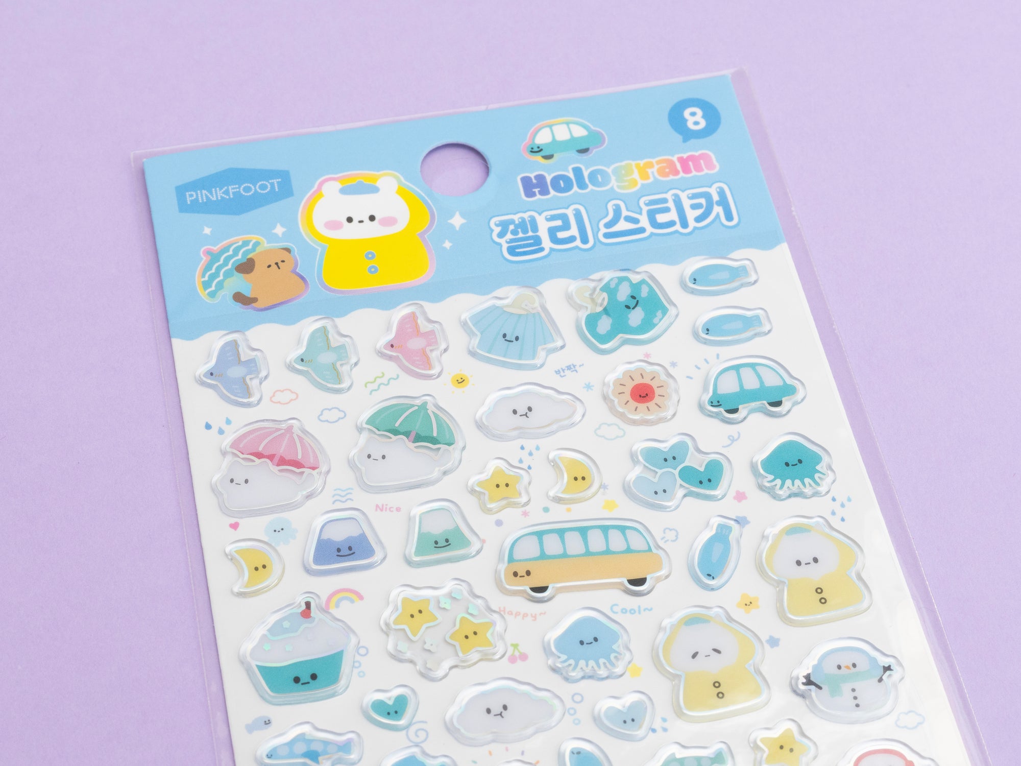 Achat Mini stickers épais coréens -  oiseau bleu
