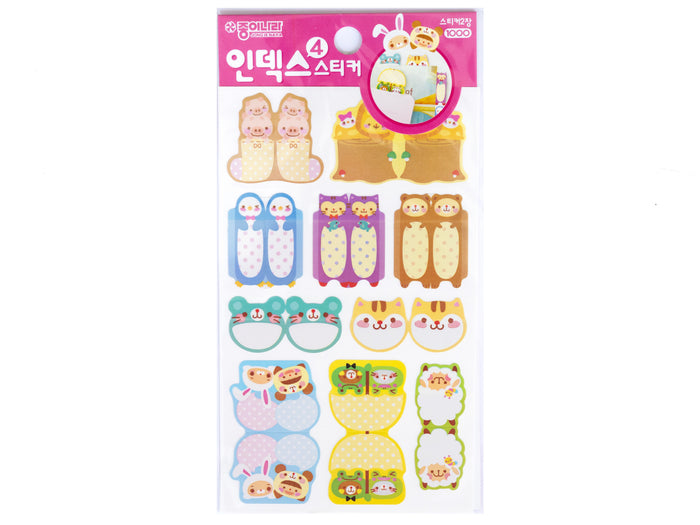 Achat 4 planches de stickers - marqueurs de pages