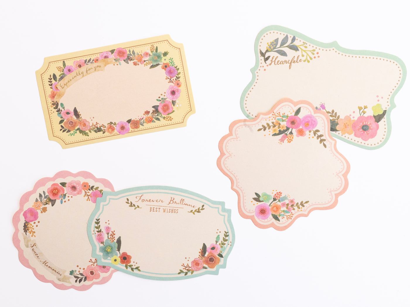 achat Stickers étiquettes en papier - Fleurs bleu-gris, lot de 30