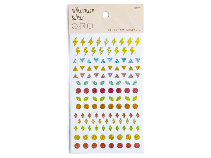 Achat 3 planches de stickers  - formes holographiques 1