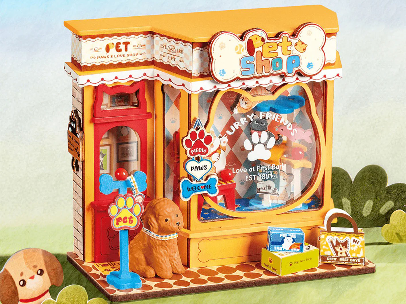achat Maquette pièce miniature Animalerie Pawfect DIY - Robotime