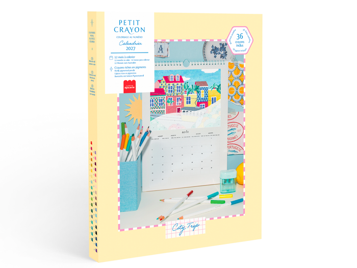 Achat Calendrier à colorier - Édition 2027 - Crayon au numéro - Petit Crayon City Trip