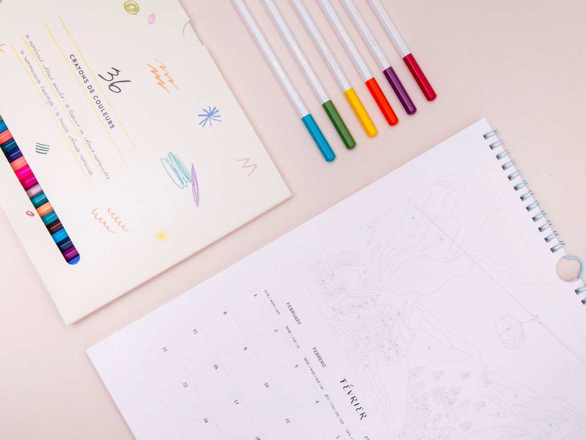 achat Calendrier à colorier - Édition 2027 - Crayon au numéro - Petit Crayon City Trip