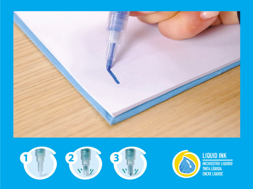 Pochette de 6 feutres paillettes à pointe fine - Carioca