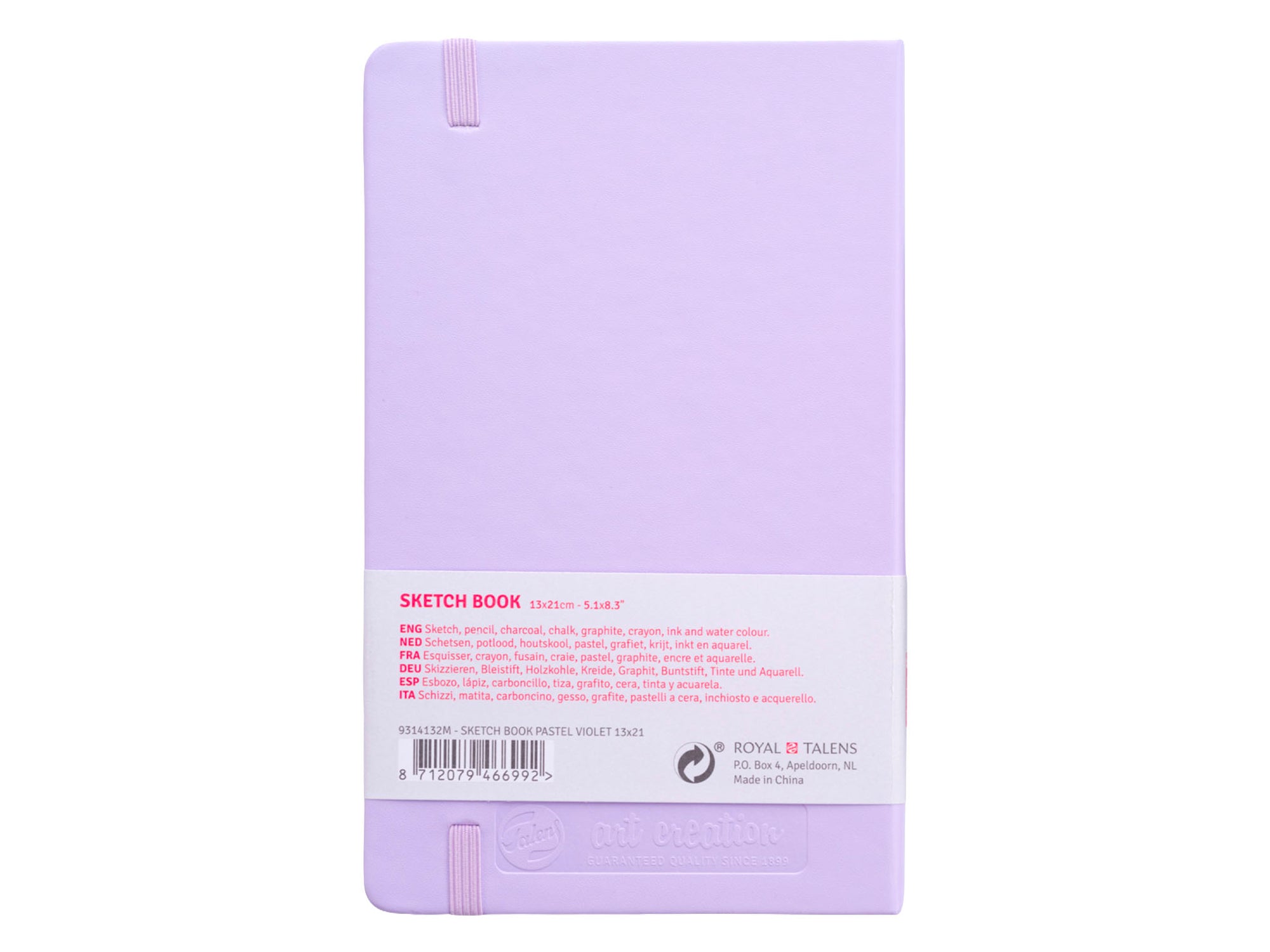 achat Carnet de Croquis Violet pastel 9 x 14 cm - Talens Art Creation